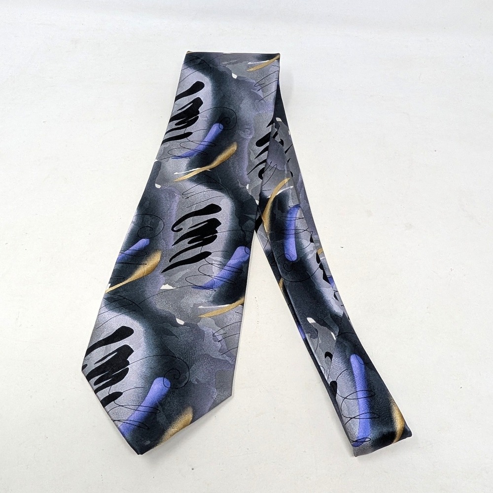 J. Garcia Silk Tie Like a Twittering Machine Limited Edition Collection 40 Grey